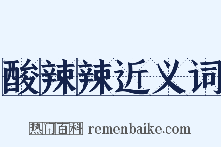 酸辣辣近义词是什么意思的图片